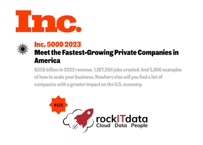 rockITdata Ranks No. 115 on the 2023 Inc. 5000